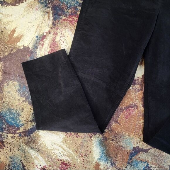 Talbots Classic Side Zip Stretch Cotton Ankle Pants Black Size 8 - Picture 3 of 14